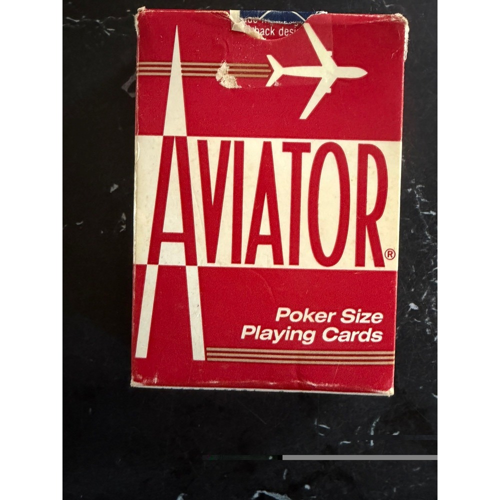 Vintage '99 Aviator Poker 914 Playing Cards Red US Playing Card Co Cincinnati OH